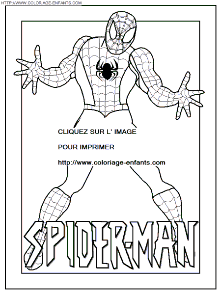coloriage affiche de spiderman