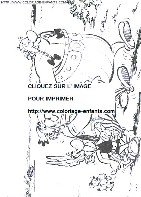 coloriage asterix obelix abraracourcix