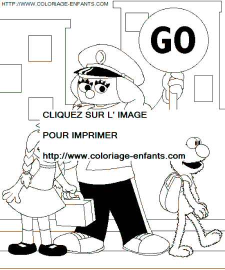 coloriage Serie Tv Rue Sesame