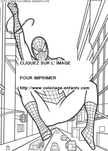 coloriage super heros spiderman