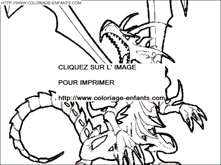 coloriage yu gi oh monstre aux yeux rouges