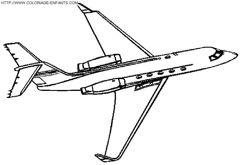 coloriage avion jet