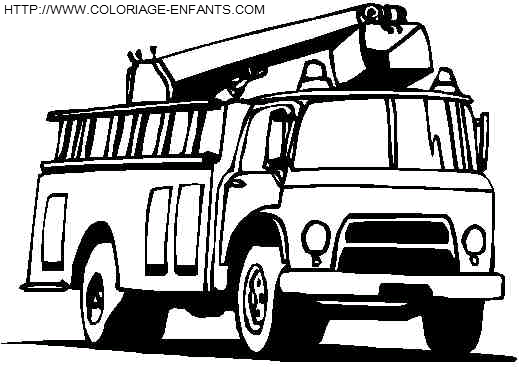 coloriage camion avec nacelle