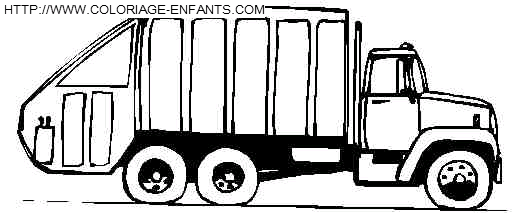 coloriage camion benne