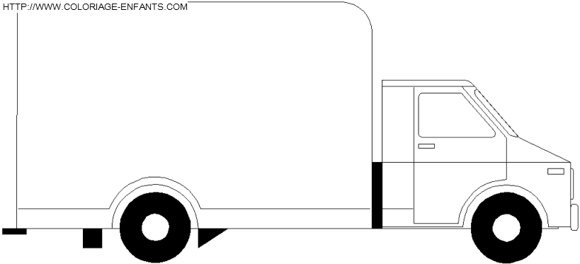 coloriage camion de livraison