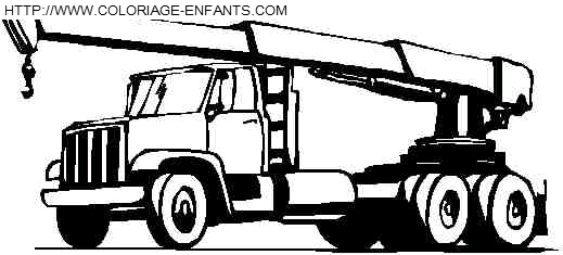 coloriage camion grue