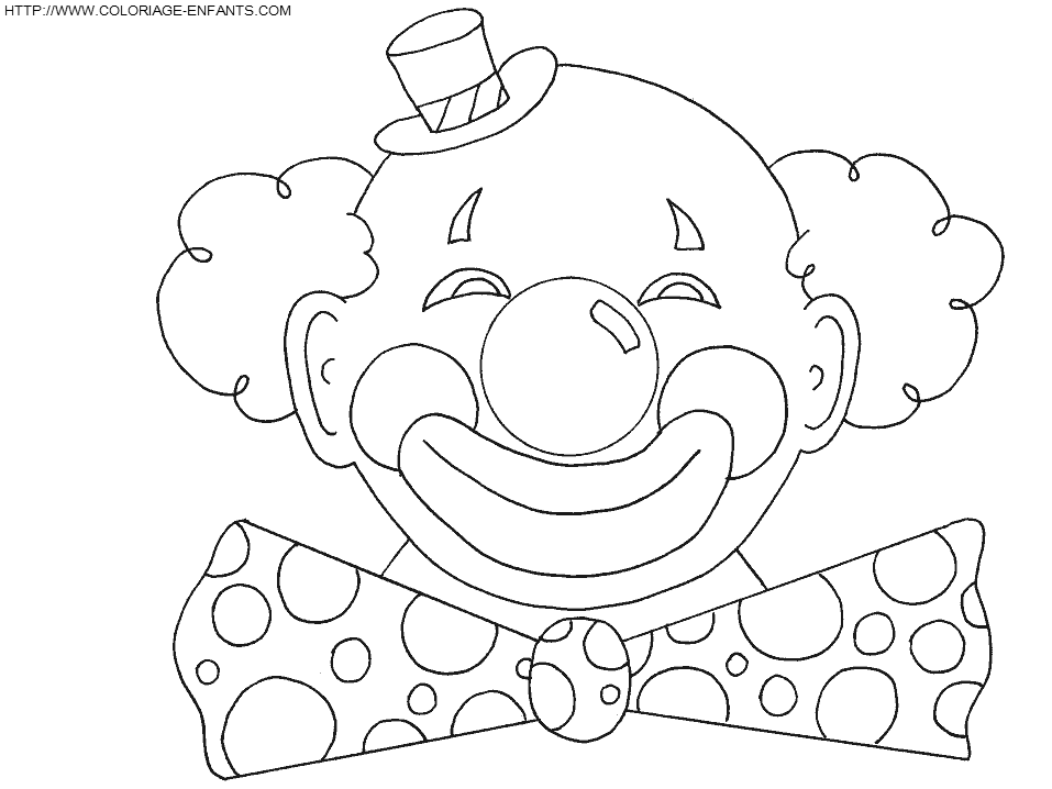 coloriage cirque clown rigolo