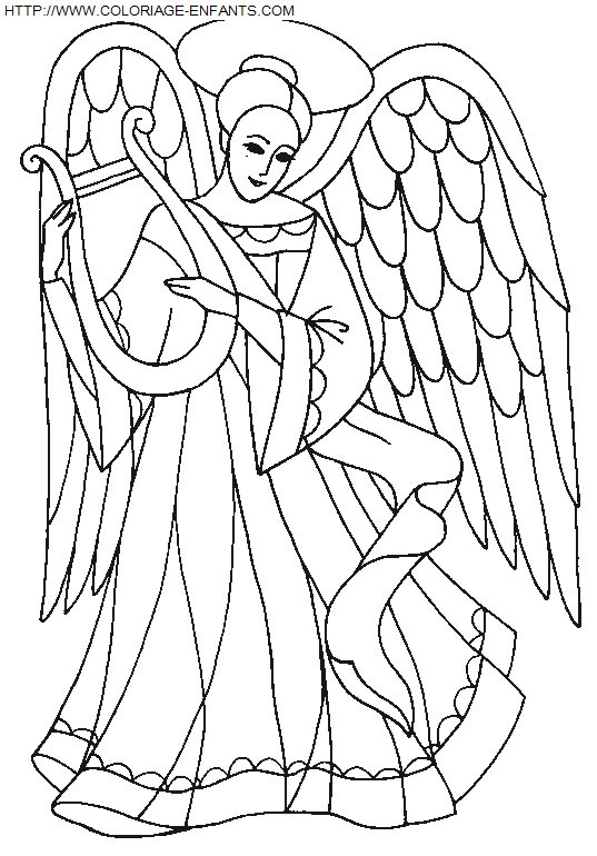 coloriage Fetes Noel Anges