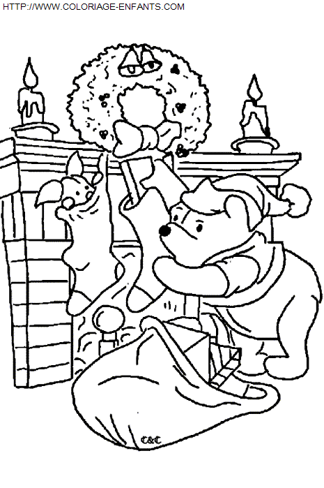 coloriage Fetes Noel Disney