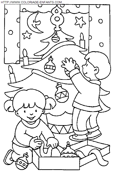 coloriage Fetes Noel Enfants