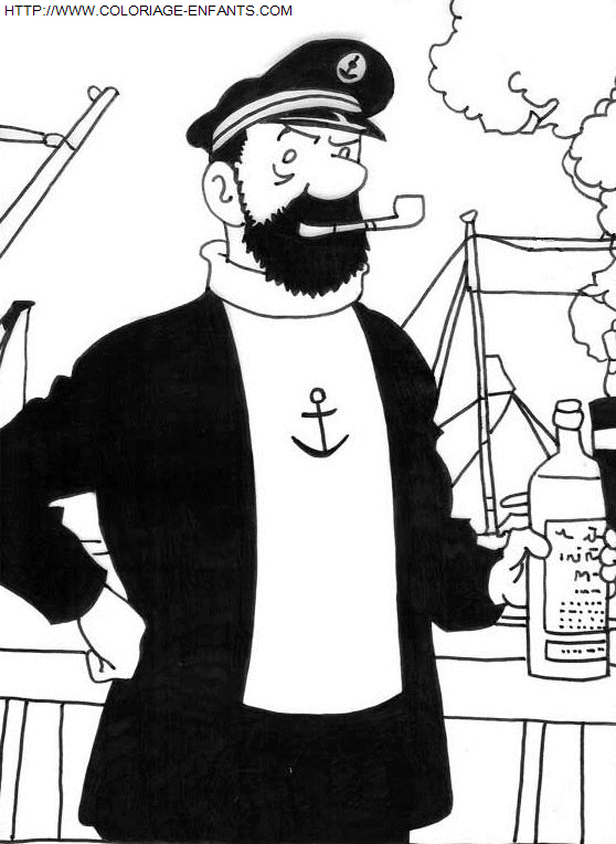 coloriage Heros Tintin
