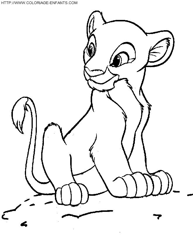 roi lion 2 l. Coloriage le roi lion nalla