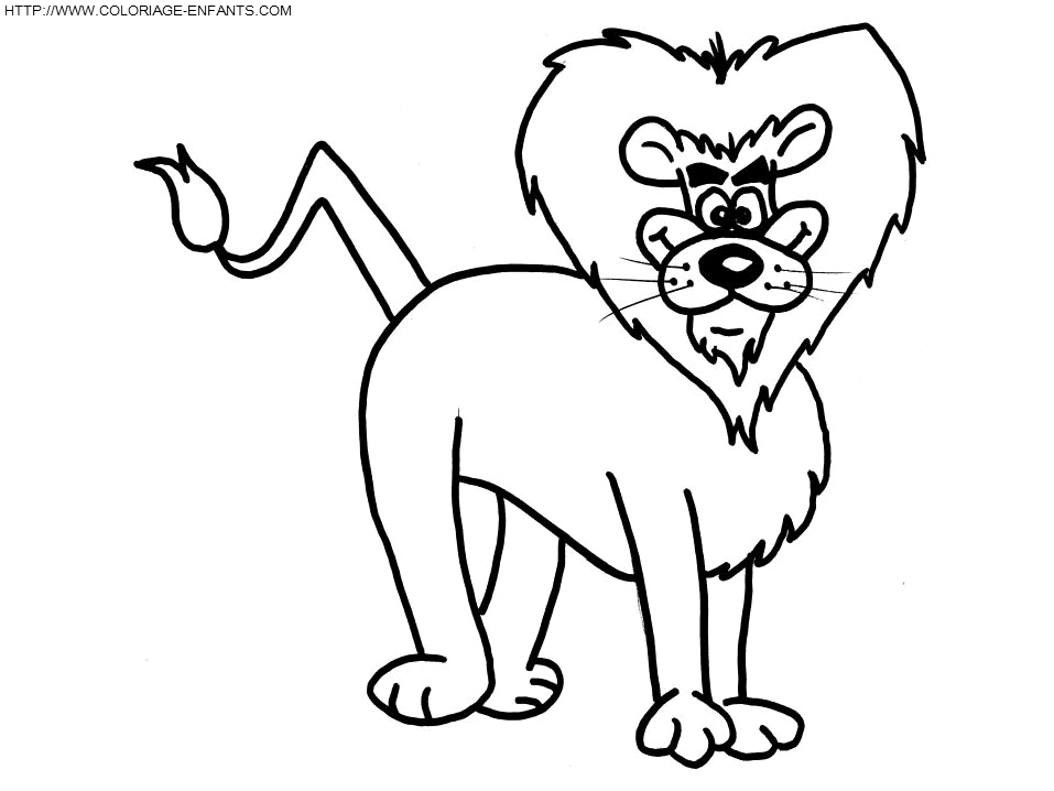 coloriage lions