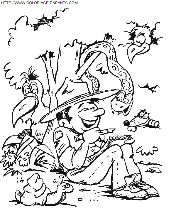 coloriage Nature Scouts
