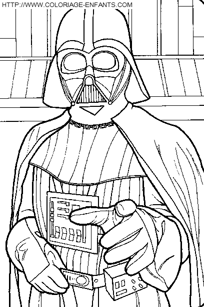 coloriage star wars dark vador