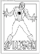 coloriage affiche de spiderman