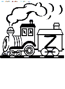 coloriage alphabet train lettre z