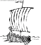 coloriage bateau drakkar viking