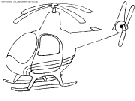 coloriage helicoptere atterissant