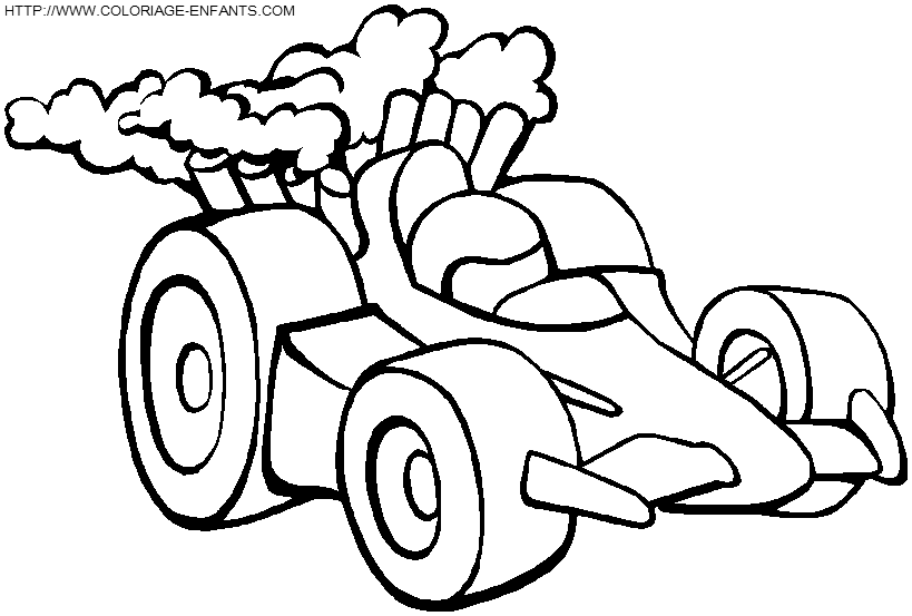 coloriage voiture de course