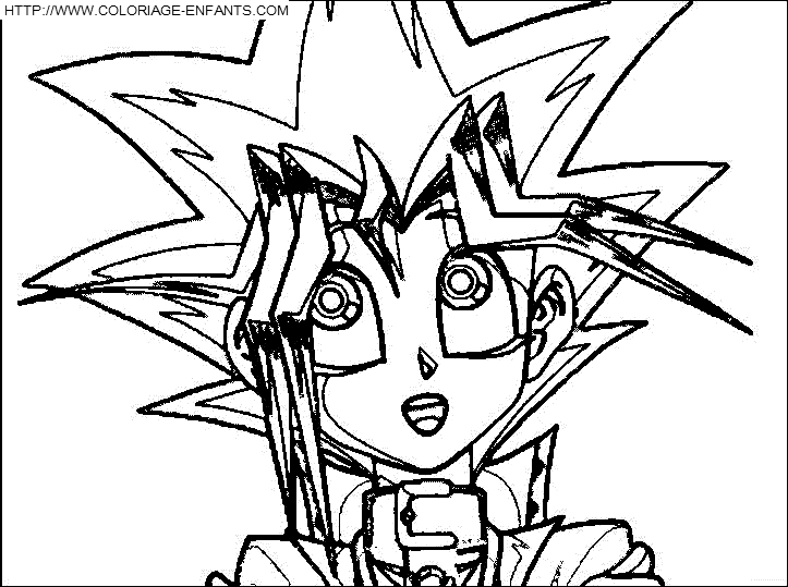 Coloriage yu gi oh yugi à imprimer et à colorier