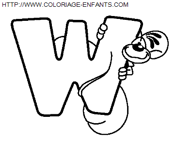 coloriage Alphabet Diddl