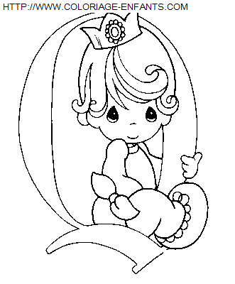 coloriage Alphabet Personnages lettre Q