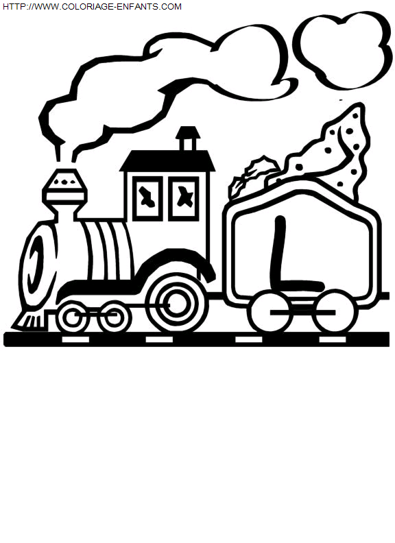 coloriage Alphabet Train Lettre L