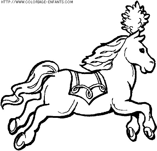 coloriage animaux chevaux