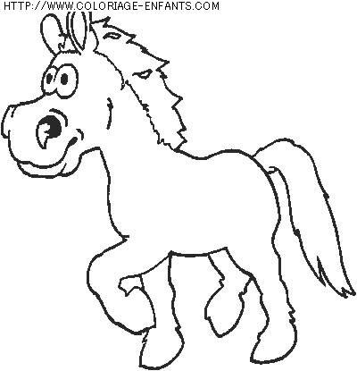 coloriage animaux chevaux