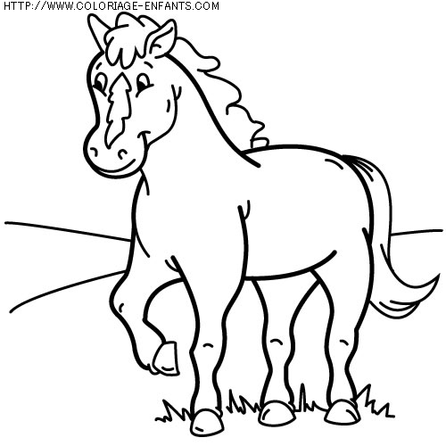 coloriage animaux chevaux