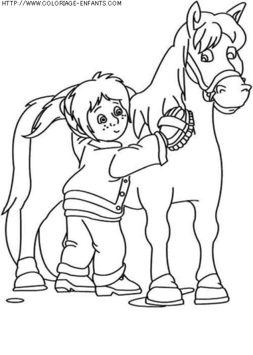 coloriage animaux chevaux