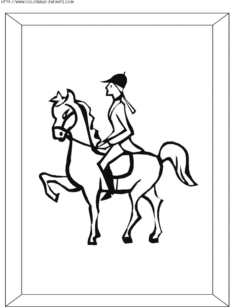 coloriage animaux chevaux