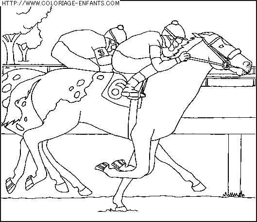 coloriage animaux chevaux