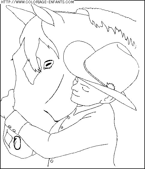 coloriage animaux chevaux