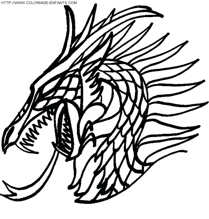 coloriage Animaux Dragons