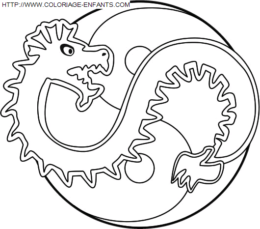 coloriage Animaux Dragons