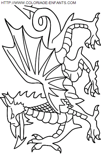 coloriage Animaux Dragons