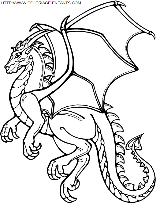 coloriage Animaux Dragons