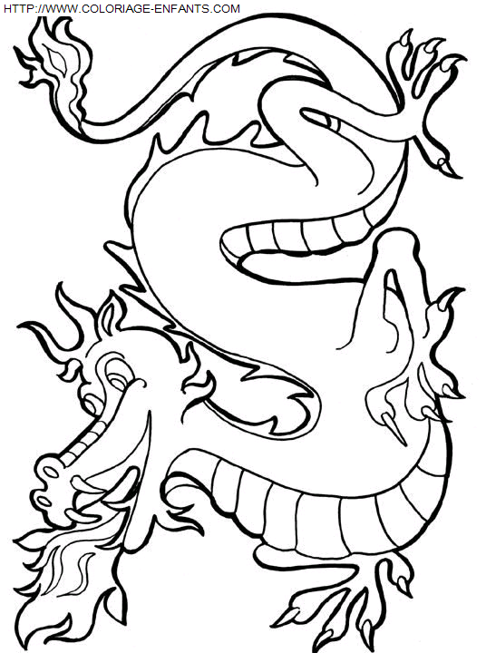 coloriage Animaux Dragons