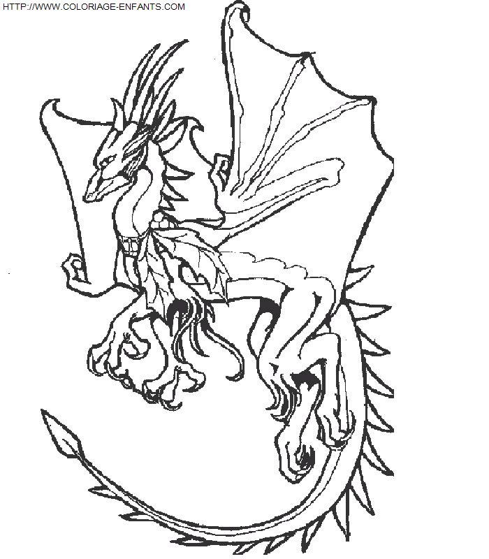 coloriage Animaux Dragons