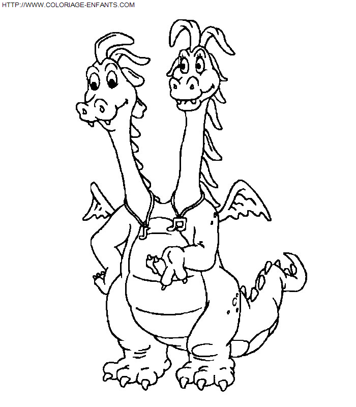 coloriage Animaux Dragons