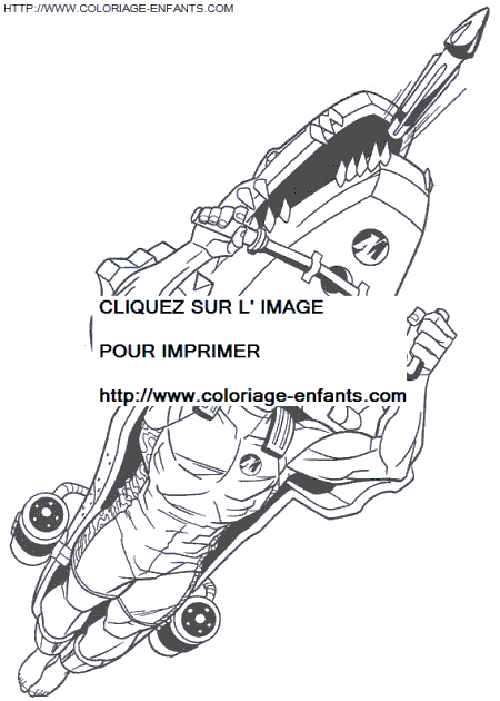 coloriage action man sous la mer