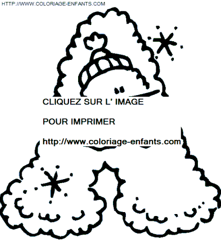 coloriage bonhomme neige lettre A