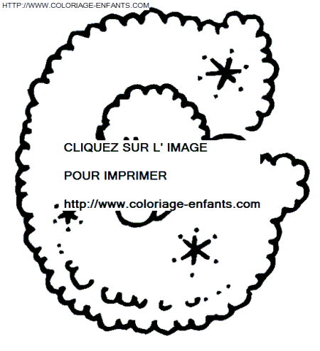 coloriage bonhomme neige lettre G