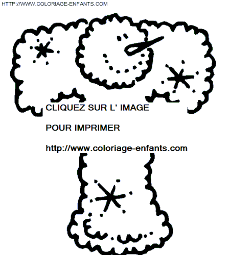 coloriage bonhomme neige lettre T