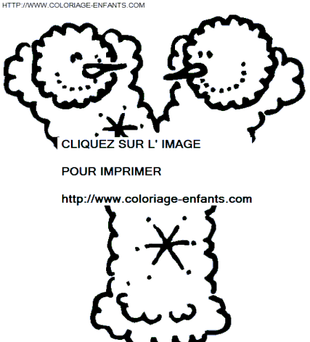 coloriage bonhomme neige lettre Y