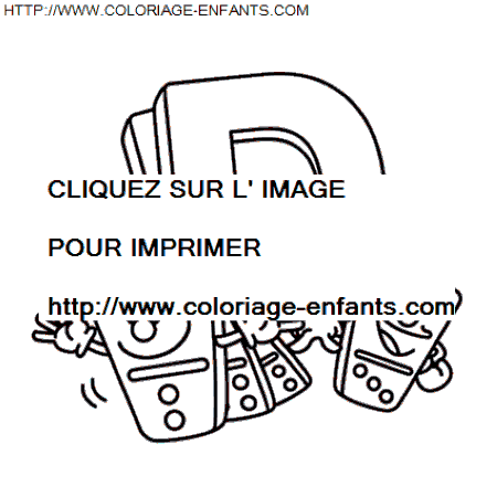 coloriage Alphabet Jouets Lettre D