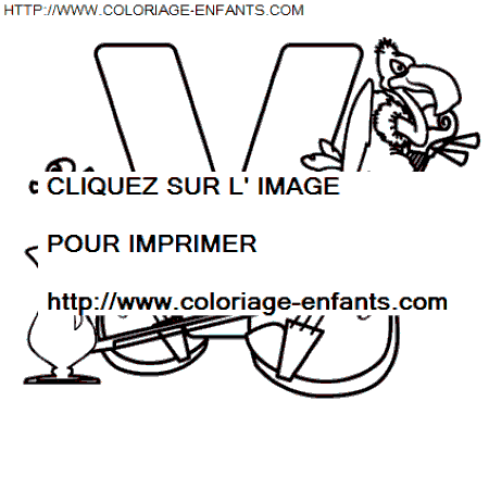 coloriage Alphabet Jouets Lettre V