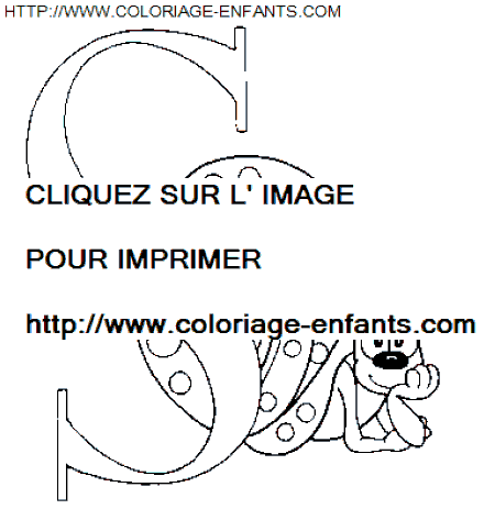 coloriage Alphabet Personnages lettre S